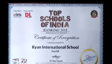 EducationWorld India School Rankings 2018 - Ryan International School, Nashik